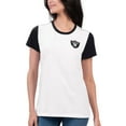 thumbnail image 1 of Women's G-III 4Her by Carl Banks White/Black Las Vegas Raiders Fashion Illustration T-Shirt, 1 of 2