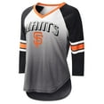 thumbnail image 1 of Women's G-III 4Her by Carl Banks White/Black San Francisco Giants Lead-Off Raglan 3/4-Sleeve V-Neck T-Shirt, 1 of 1
