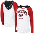 thumbnail image 1 of Women's-G-III 4Her by Carl Banks  White Carolina Hurricanes VIP Raglan Long Sleeve Hoodie T-Shirt, 1 of 3