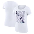 thumbnail image 1 of Women's G-III 4Her by Carl Banks White Charlotte Hornets Basketball Love Fitted T-Shirt, 1 of 3