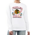 thumbnail image 1 of Women's G-III 4Her by Carl Banks White Chicago Blackhawks Flower Logo Pullover Sweatshirt, 1 of 2