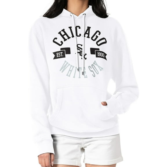 Women's G-III 4Her by Carl Banks White Chicago White Sox City Graphic Pullover Hoodie