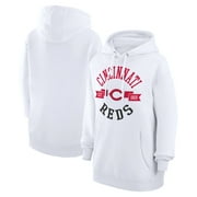 G-III APPAREL Women's G-III 4Her by Carl Banks White Cincinnati Reds City Graphic Pullover Hoodie