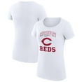 thumbnail image 1 of Women's G-III 4Her by Carl Banks White Cincinnati Reds Super-Slim Fit Lightweight Team Logo Graphic T-Shirt, 1 of 5