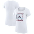 thumbnail image 1 of Women's G-III 4Her by Carl Banks White Colorado Avalanche Super-Slim Fit Lightweight Collage Team Graphic T-Shirt, 1 of 3