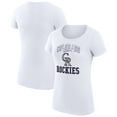 thumbnail image 1 of Women's G-III 4Her by Carl Banks White Colorado Rockies Super-Slim Fit Lightweight Team Logo Graphic T-Shirt, 1 of 5