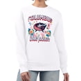 thumbnail image 1 of Women's G-III 4Her by Carl Banks White Columbus Blue Jackets Flower Logo Pullover Sweatshirt, 1 of 2