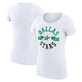 thumbnail image 1 of Women's G-III 4Her by Carl Banks White Dallas Stars Super-Slim Fit Lightweight City Graphic Sport Crewneck T-Shirt, 1 of 3