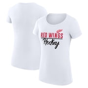 Womens G-III 4Her by Carl Banks White Detroit Red Wings Super-Slim Fit Lightweight Team Sport T-Shirt