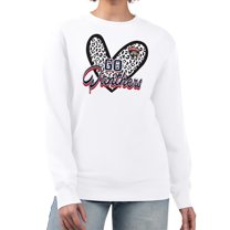 Women's G-III 4Her by Carl Banks White Florida Panthers Animal Print Heart Fleece Pullover Sweatshirt