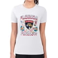 thumbnail image 1 of Women's G-III 4Her by Carl Banks White Florida Panthers Super-Slim Fit Lightweight Flower Logo T-Shirt, 1 of 2
