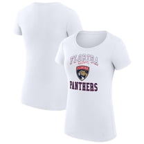 Women's G-III 4Her by Carl Banks White Florida Panthers Super-Slim Fit Lightweight Team Logo Graphic T-Shirt