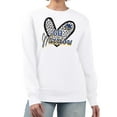 thumbnail image 1 of Women's G-III 4Her by Carl Banks  White Golden State Warriors Leopard Heart Fleece Pullover Sweatshirt, 1 of 3
