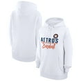 thumbnail image 1 of Women's G-III 4Her by Carl Banks  White Houston Astros Team Fleece Pullover Hoodie, 1 of 3