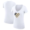 thumbnail image 1 of Women's G-III 4Her by Carl Banks White Indiana Pacers Super-Slim Fit Lightweight Heart V-Neck T-Shirt, 1 of 3