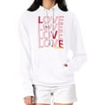 thumbnail image 1 of Women's G-III 4Her by Carl Banks  White Kansas City Chiefs Love Graphic Pullover Hoodie, 1 of 5