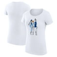 thumbnail image 1 of Women's G-III 4Her by Carl Banks White Kansas City Royals Super-Slim Fit Lightweight Baseball Girls T-Shirt, 1 of 3