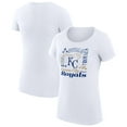 thumbnail image 1 of Women's G-III 4Her by Carl Banks White Kansas City Royals Super-Slim Fit Lightweight Collage Team Graphic Crew Neck, 1 of 5