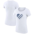 thumbnail image 1 of Women's G-III 4Her by Carl Banks  White Los Angeles Dodgers Super-Slim Fit Lightweight Heart Graphic T-Shirt, 1 of 5