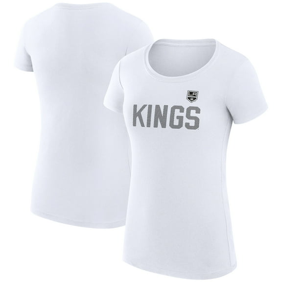 Women's G-III 4Her by Carl Banks White Los Angeles Kings Super-Slim Fit Lightweight Dot Print Team T-Shirt