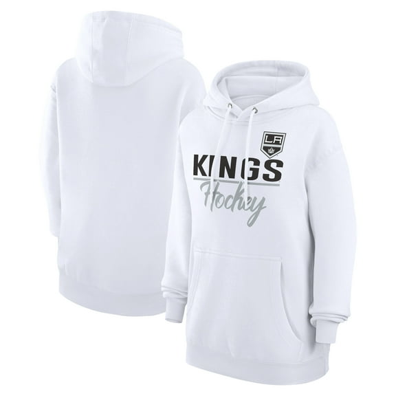 Women's G-III 4Her by Carl Banks  White Los Angeles Kings Team Fleece Pullover Hoodie