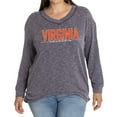 thumbnail image 1 of Women's Navy Virginia Cavaliers Bailey V-Neck Tri-Blend Tunic, 1 of 2