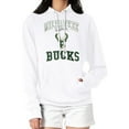 thumbnail image 1 of Women's G-III 4Her by Carl Banks White Milwaukee Bucks Graphic Fleece Pullover Hoodie, 1 of 3