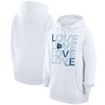 thumbnail image 1 of Women's G-III 4Her by Carl Banks  White Minnesota Timberwolves Basketball Love Fleece Pullover Hoodie, 1 of 3