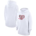 thumbnail image 1 of Women's G-III 4Her by Carl Banks  White Minnesota Wild Heart Pullover Hoodie, 1 of 3