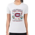thumbnail image 1 of Women's G-III 4Her by Carl Banks White Montreal Canadiens Super-Slim Fit Lightweight Flower Logo T-Shirt, 1 of 2