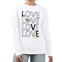 Women's G-III 4Her by Carl Banks  White Nashville Predators Lots Of Love Team Logo Graphic Pullover Sweatshirt