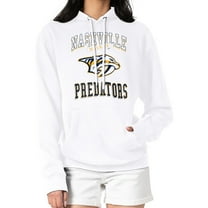 Women's G-III 4Her by Carl Banks White Nashville Predators Team Logo Tri-Blend Fleece Pullover Hoodie