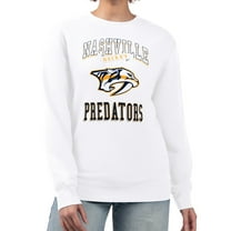 Women's G-III 4Her by Carl Banks White Nashville Predators Team Logo Tri-Blend Fleece Pullover Sweatshirt