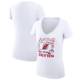 thumbnail image 1 of Women's G-III 4Her by Carl Banks White New Jersey Devils Super-Slim Fit Lightweight Collage Team Graphic T-Shirt, 1 of 3
