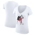 thumbnail image 1 of Women's G-III 4Her by Carl Banks  White New Jersey Devils Hockey Girls V-Neck Fitted T-Shirt, 1 of 3