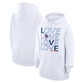 thumbnail image 1 of Women's G-III 4Her by Carl Banks  White New York Mets Love Graphic Fleece Hoodie, 1 of 5