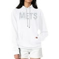 thumbnail image 1 of Women's G-III 4Her by Carl Banks  White New York Mets Metallic Drop Fleece Hoodie, 1 of 3