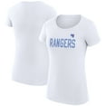 thumbnail image 1 of Women's G-III 4Her by Carl Banks White New York Rangers Super-Slim Fit Lightweight Dot Print Team T-Shirt, 1 of 3