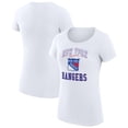 thumbnail image 1 of Women's G-III 4Her by Carl Banks White New York Rangers Super-Slim Fit Lightweight Team Logo Graphic T-Shirt, 1 of 3