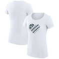 thumbnail image 1 of Women's G-III 4Her by Carl Banks  White New York Yankees Super-Slim Fit Lightweight Heart Graphic T-Shirt, 1 of 5