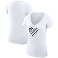 thumbnail image 1 of Women's G-III 4Her by Carl Banks  White New York Yankees Super-Slim Fit Lightweight Heart V-Neck T-Shirt, 1 of 5