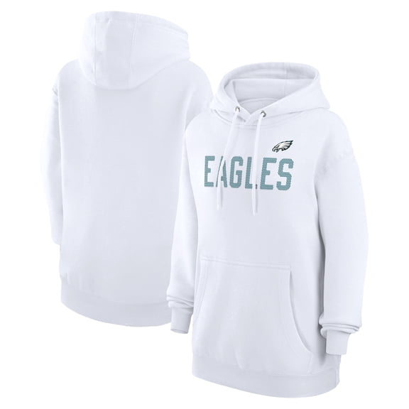 Women's G-III 4Her by Carl Banks White Philadelphia Eagles Dot Print Pullover Hoodie