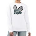 thumbnail image 1 of Women's G-III 4Her by Carl Banks White Philadelphia Eagles Leopard Heart Pullover Sweatshirt, 1 of 3