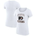 thumbnail image 1 of Women's G-III 4Her by Carl Banks White Philadelphia Flyers Super-Slim Fit Lightweight Team Logo Graphic T-Shirt, 1 of 3