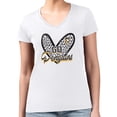 thumbnail image 1 of Women's G-III 4Her by Carl Banks  White Pittsburgh Penguins Super-Slim Fit Lightweight Animal Print Heart V-Neck T-Shirt, 1 of 2