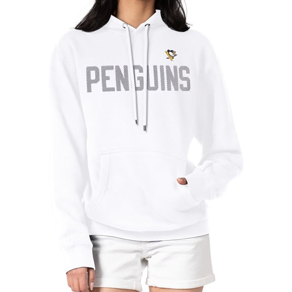 Women's G-III 4Her by Carl Banks White Pittsburgh Penguins Dot Print Pullover Hoodie