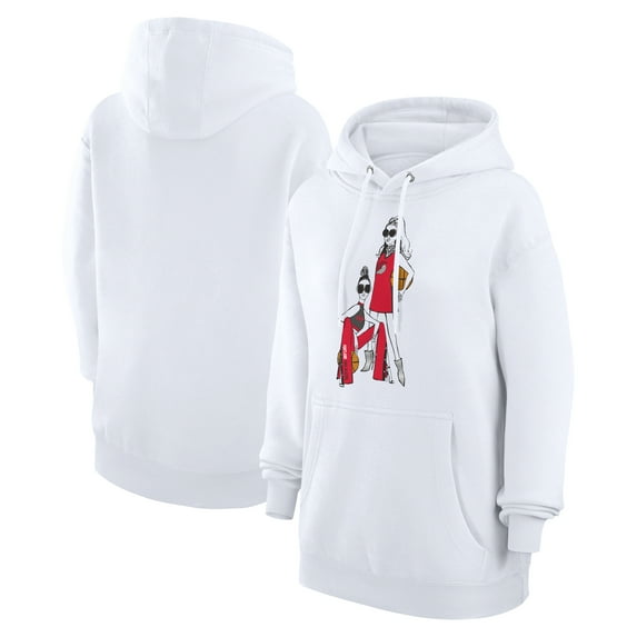 Women's G-III 4Her by Carl Banks White Portland Trail Blazers Basketball Girls Fleece Pullover Hoodie