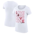 thumbnail image 1 of Women's G-III 4Her by Carl Banks White Portland Trail Blazers Basketball Love Fitted T-Shirt, 1 of 3