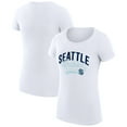 thumbnail image 1 of Women's G-III 4Her by Carl Banks White Seattle Kraken Super-Slim Fit Lightweight Filigree Logo T-Shirt, 1 of 3