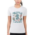 thumbnail image 1 of Women's G-III 4Her by Carl Banks White Seattle Mariners Super-Slim Fit Lightweight Flowers Graphic T-Shirt, 1 of 2